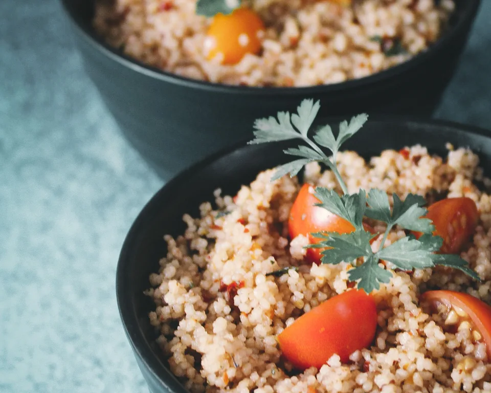 Couscous with cherry tomatoes and parsley