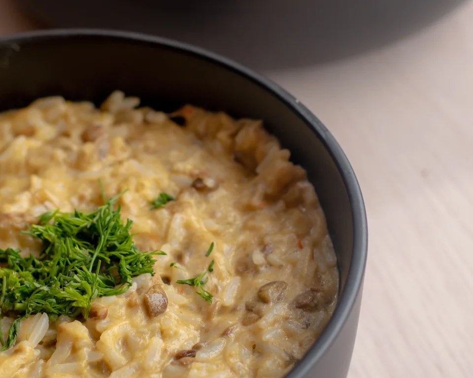 Creamy risotto with herbs